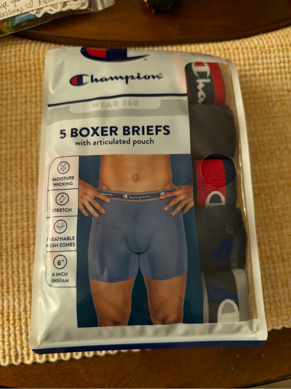 Champion Men's Boxer Brief, 5-pack New 2XL
